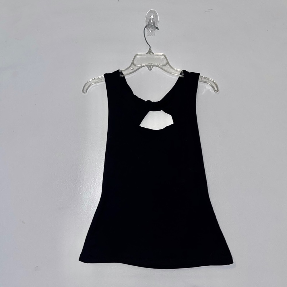 COPY - PrAna Black Twisted Knot Open Back Tank Top